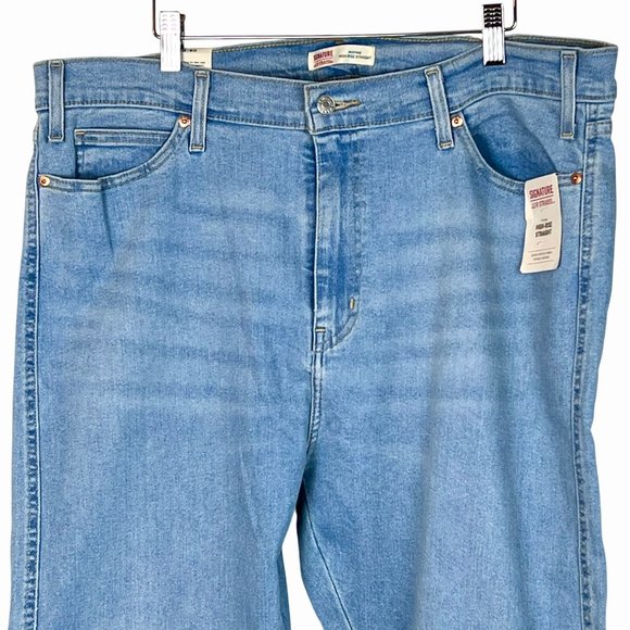 Signature Levi Strauss Heritage High-Rise Straight Jeans W35 Super Stretch NWT's - Picture 6 of 15